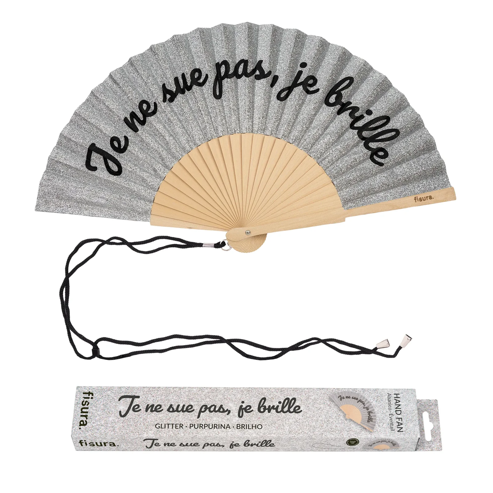 Éventail "Je ne sue pas, je Brille" – Image 3